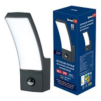 Светильник светодиодный декоративный с датчиком движения Uniel ULU-S71A-12W/4000K 12Вт Черный IP65 картинка 